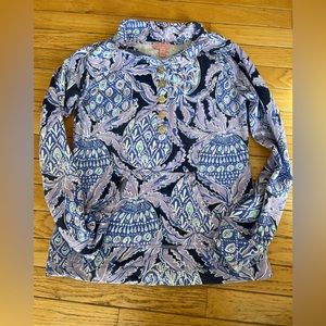 Lilly Pulitzer Captain Popover Coco Safari lilac verbena xs sweatshirt sweater